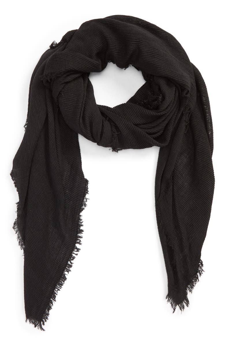 David & Young Pleated Fringe Scarf, Main, color, 