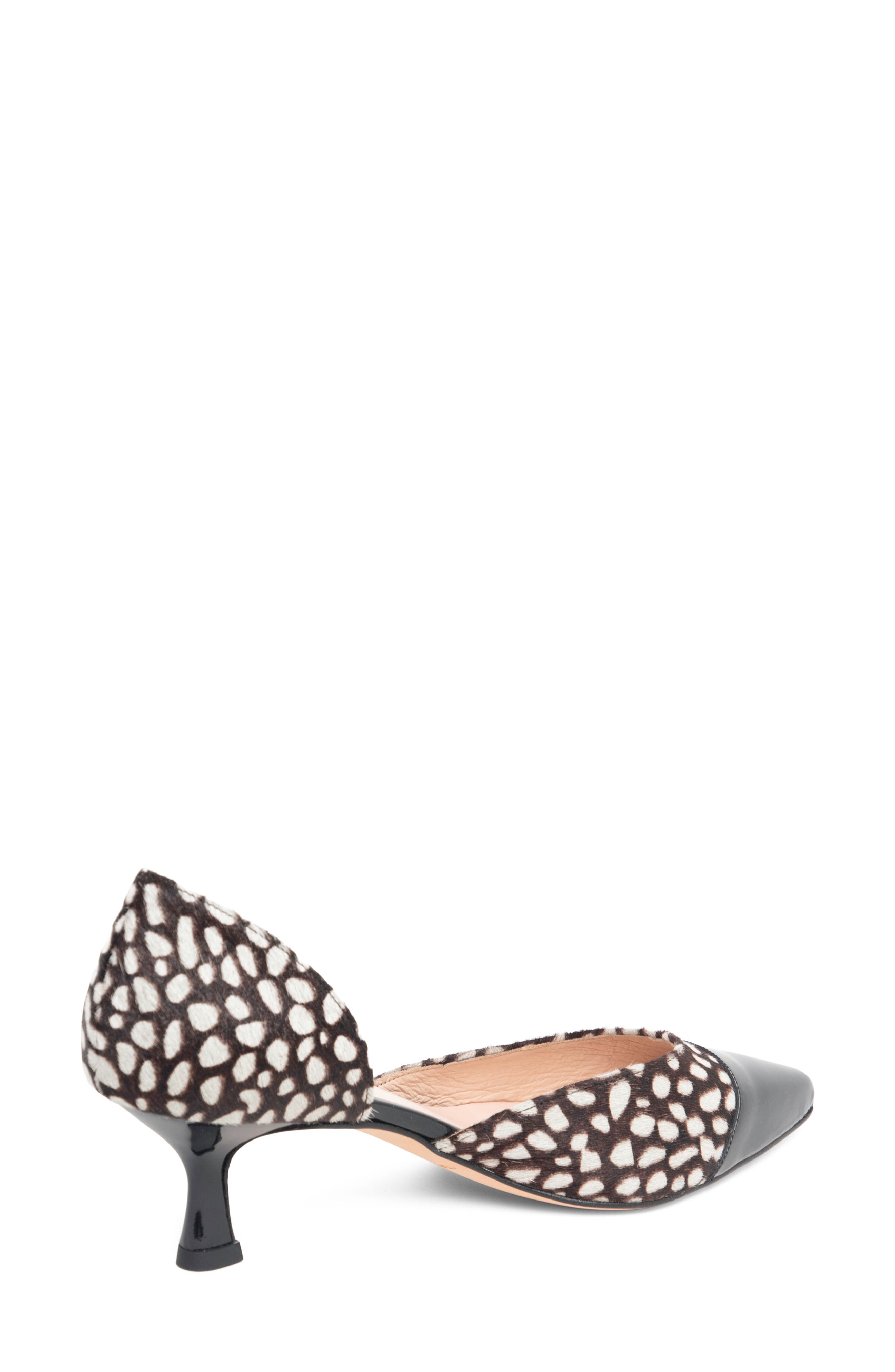 Ravello Genuine Calf Hair d'Orsay Pump, Alternate, color, BLACK/WHITE SPOTTED HAIRCALF