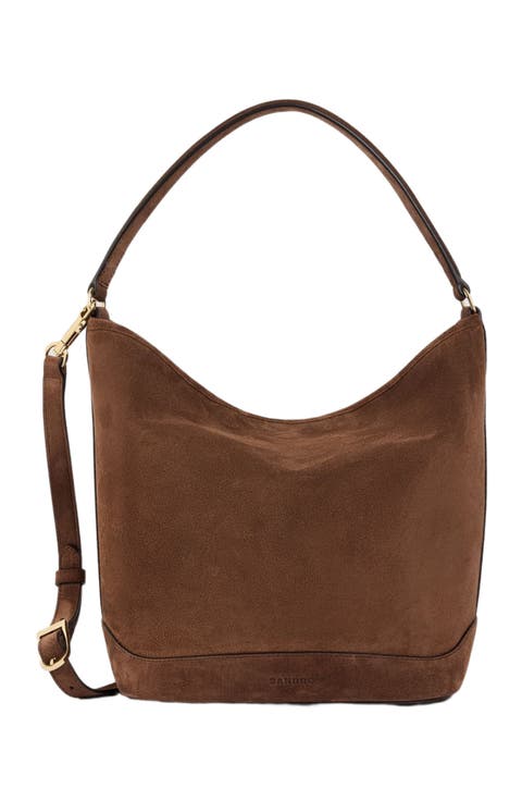 TANGOSO suede bucket bag