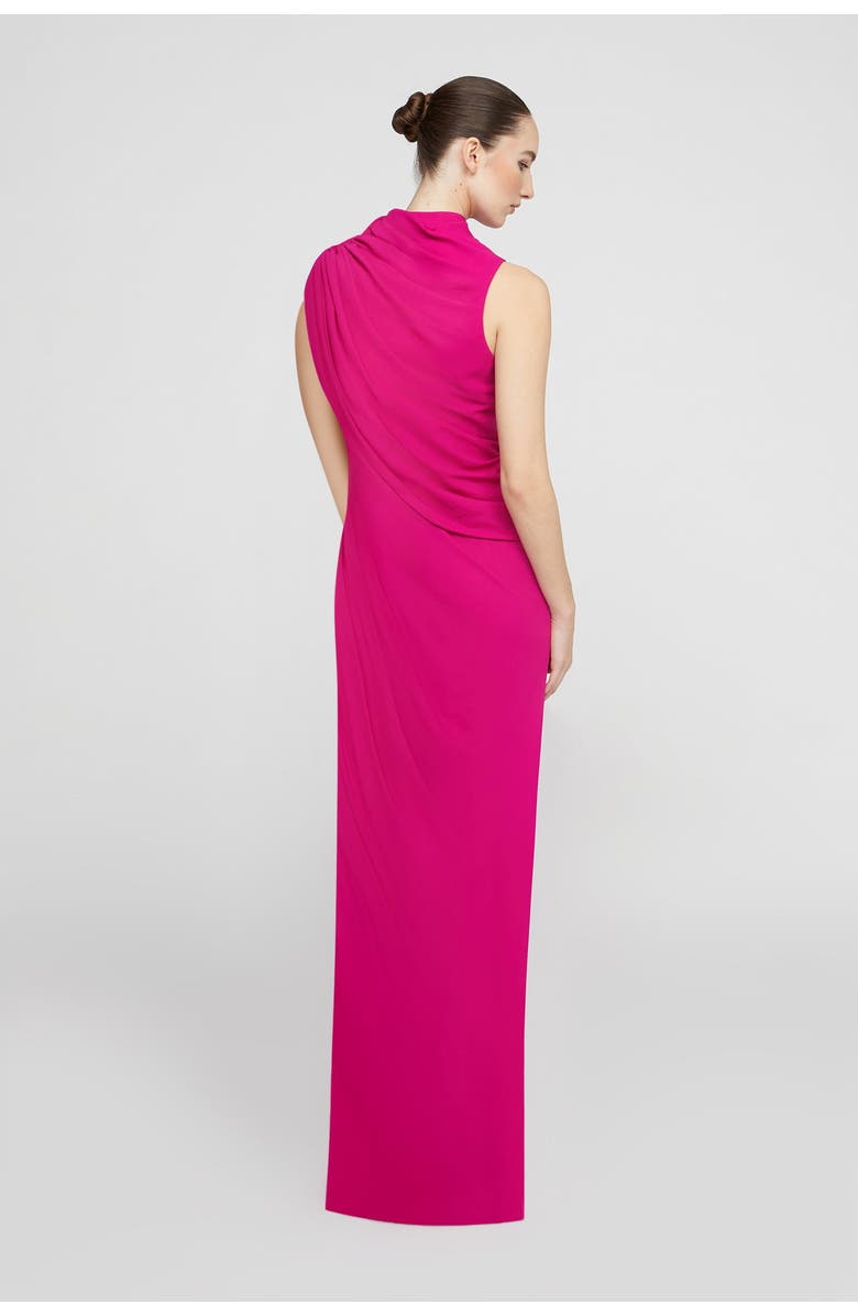 HALSTON Essia Georgette Gown, Alternate, color, Rosewood