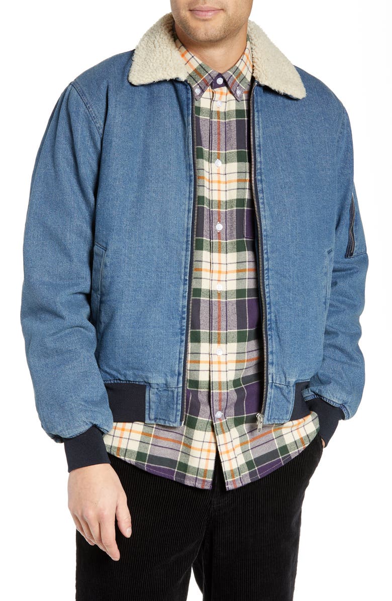 WeSC Lumber Denim Jacket, Main, color, 