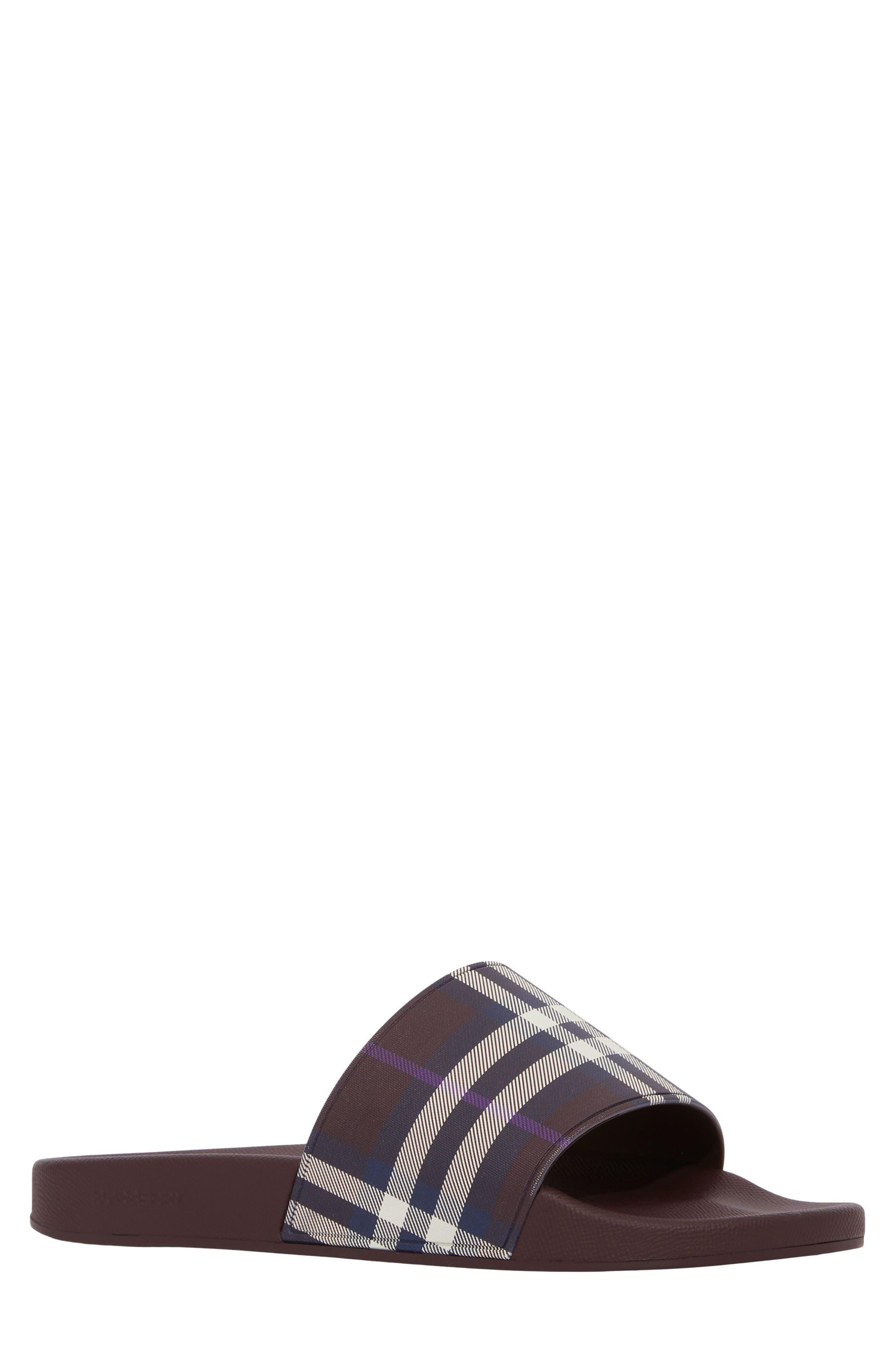 Burberry Furley Check Slide Sandal, Main, color, 