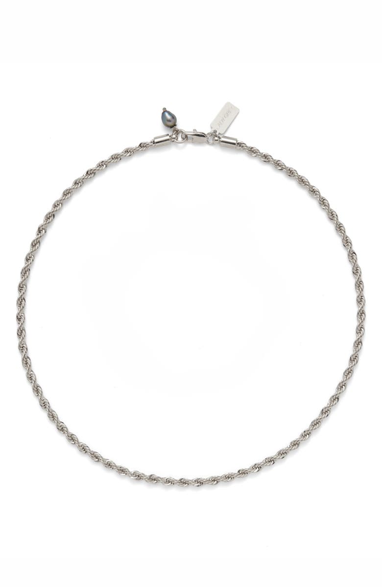 Lady Grey Rope Chain Necklace, Main, color, Silver