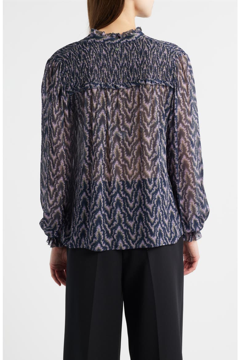 Benvylla Chevron Print Button-Up Shirt, Alternate, color, OPEN MISC
