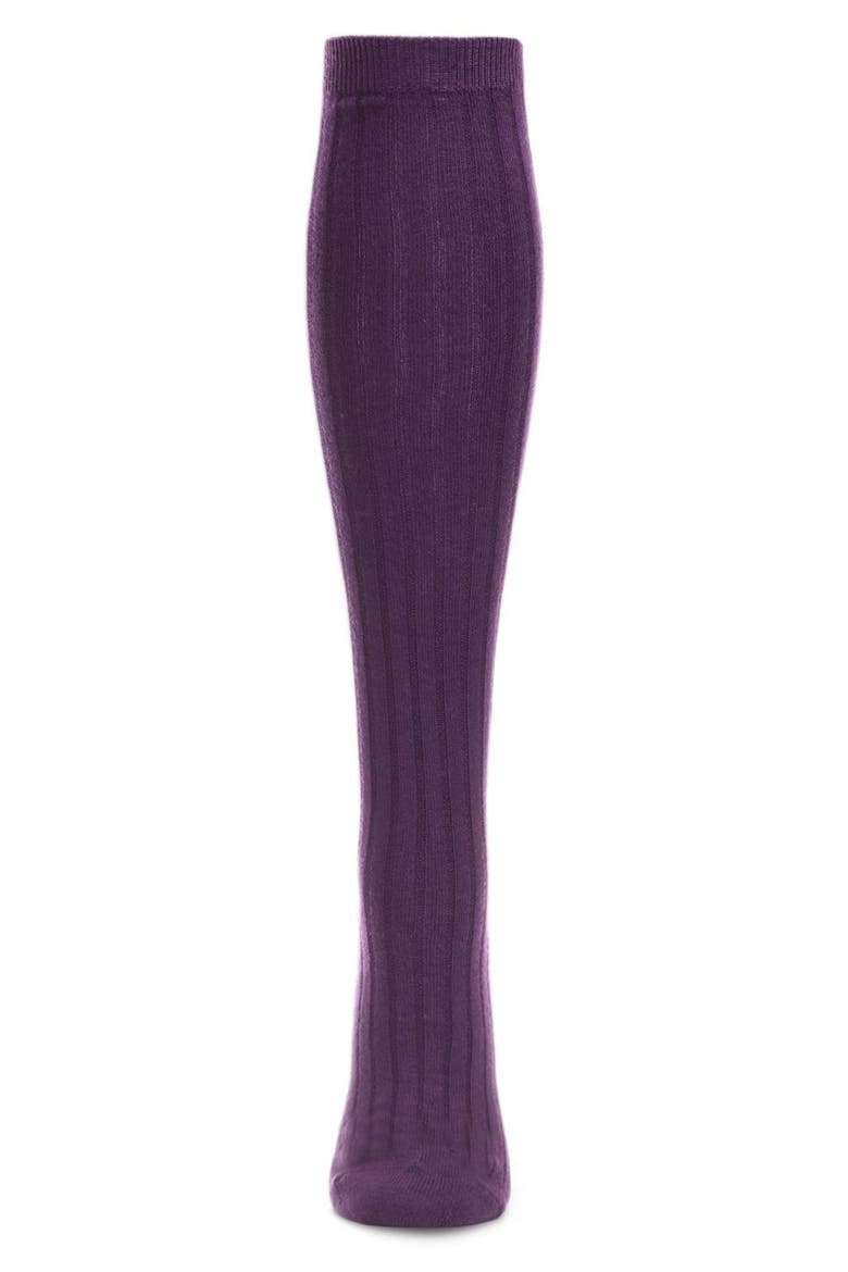 Soft Rib Knee High Socks, Alternate, color, BLACKBERRY