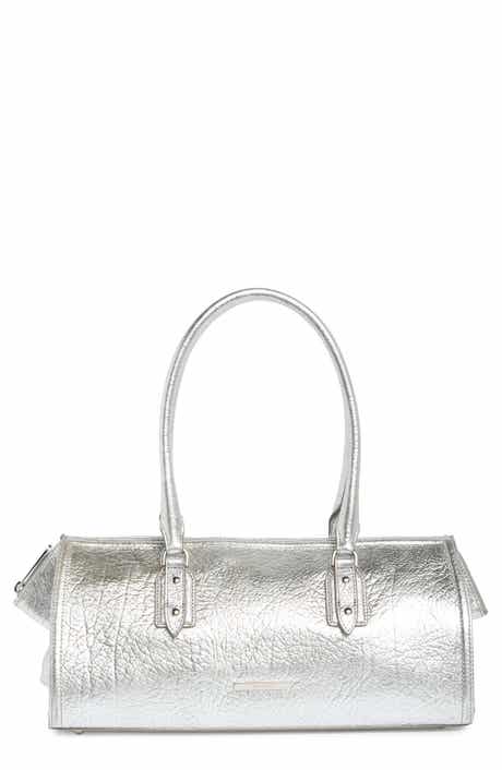 Sophia Metallic Leather Baguette Bag