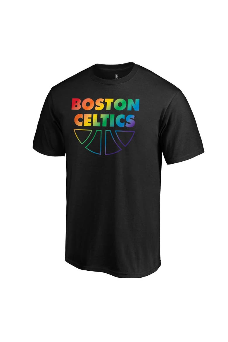 Men's Fanatics Branded Black Boston Celtics Team Pride Wordmark T-Shirt, Alternate, color, Black