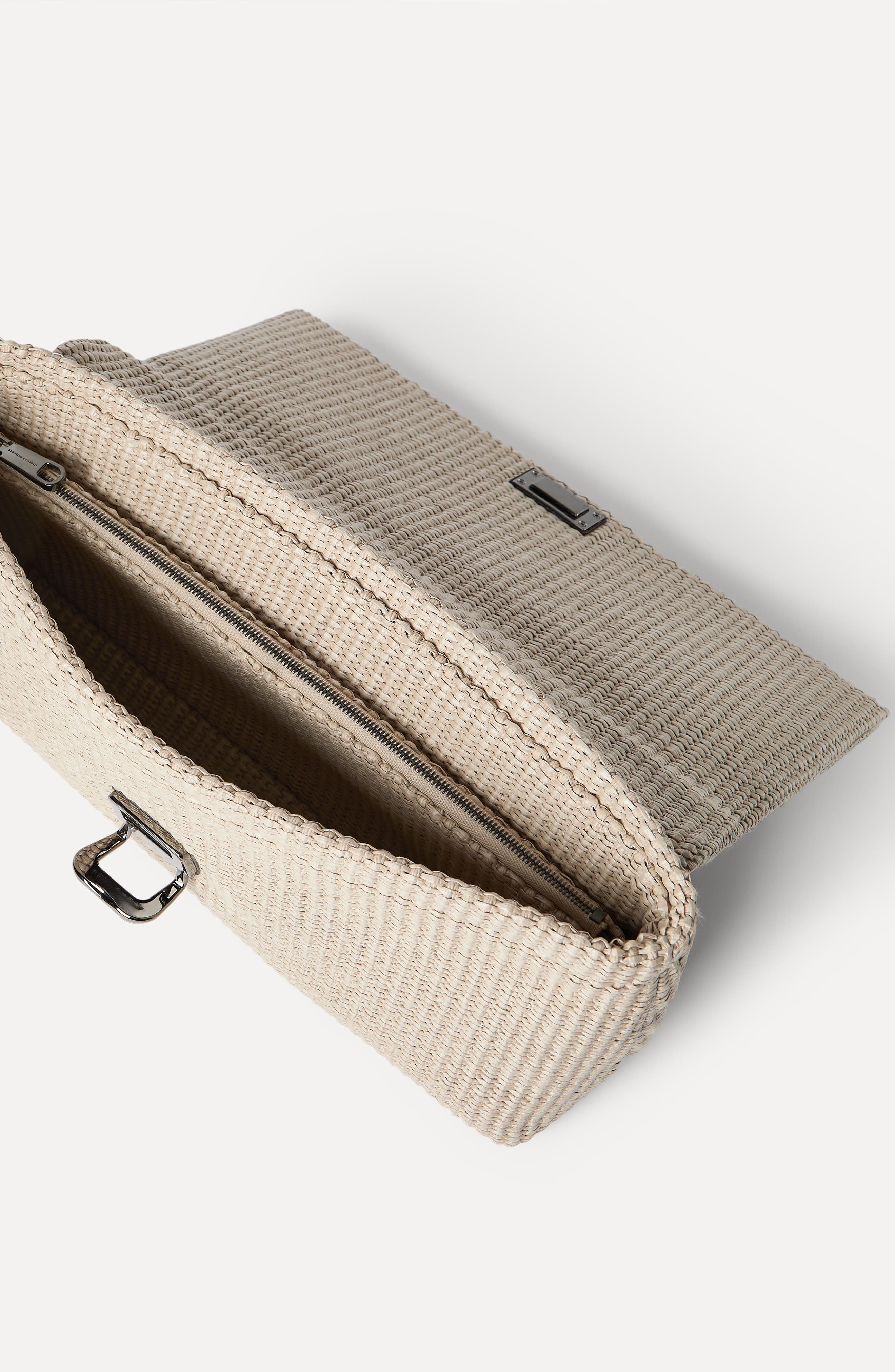 Brunello Cucinelli Sartorial clutch bag, Alternate, color, Beige