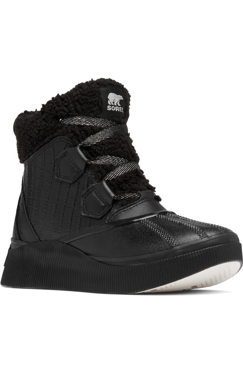 SOREL Out N About IV Chillz Lux Waterproof High Top Sneaker, Main, color, Black/ Black