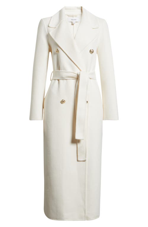 Reiss Dora Double Breasted Wool Blend Coat In Multi