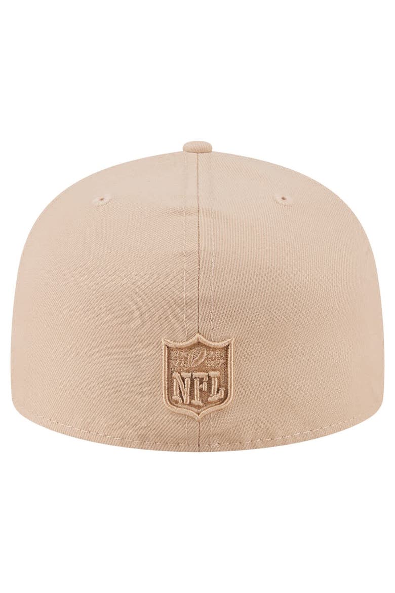 Men's New Era  Light Beige Philadelphia Eagles Color Pack A-Frame 59FIFTY Fitted Hat, Alternate, color, Light Beige