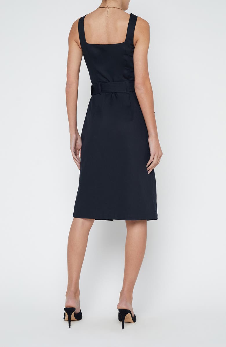 L'AGENCE Belted Sleeveless Dress, Alternate, color,