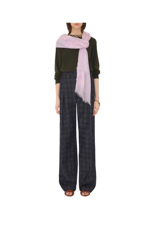 Burberry Wide Ekd Wool Scarf