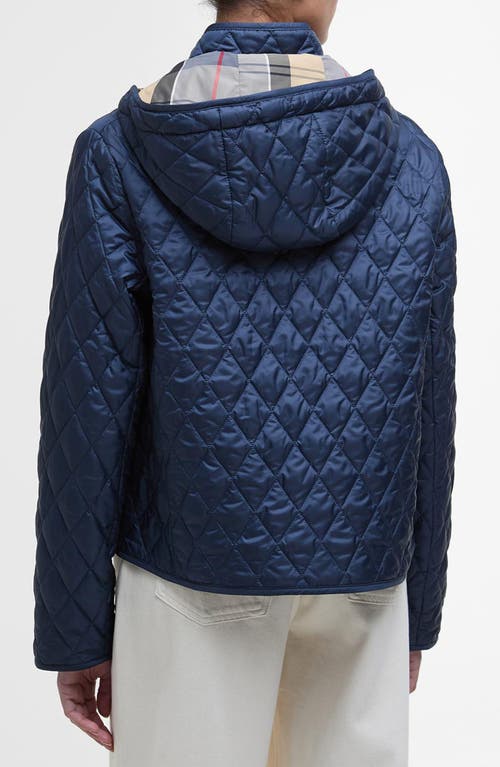 Barbour Penelope Quilted Jacket In Navy Dress