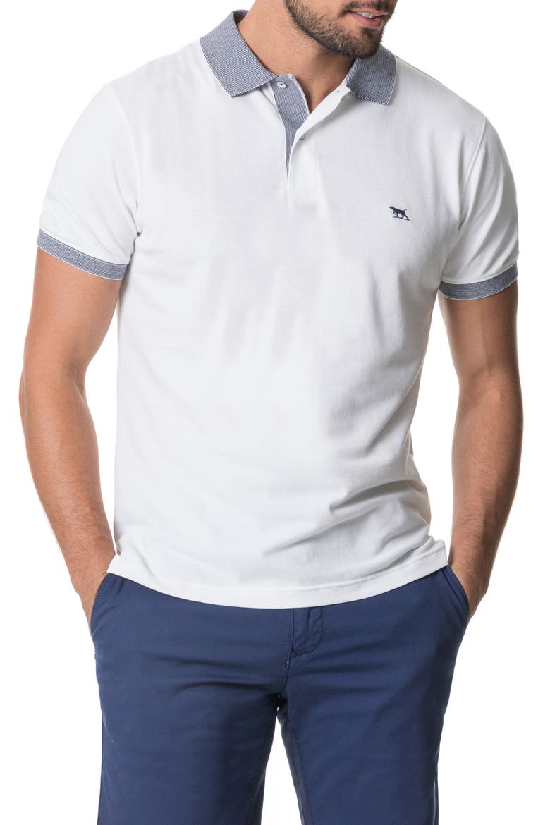 New Haven Sports Fit Piqué Polo, Main, color, SNOW