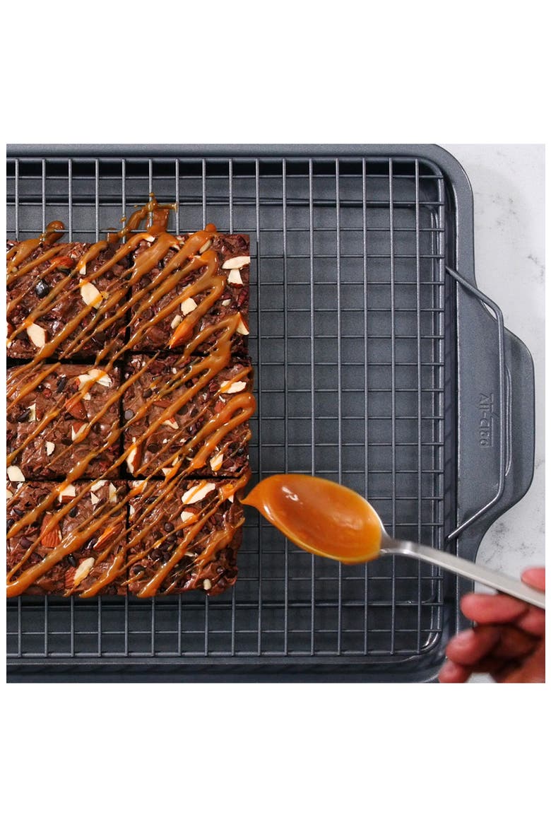Pro-Release Nonstick Half Sheet & Cooling/Baking Rack Set, Alternate, color, GRAY