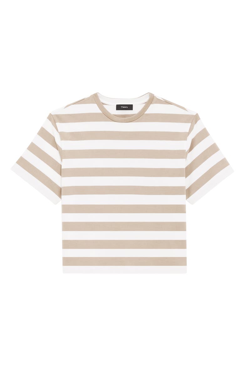 Stripe Cotton T-Shirt, Alternate, color, TAUPE MULTI
