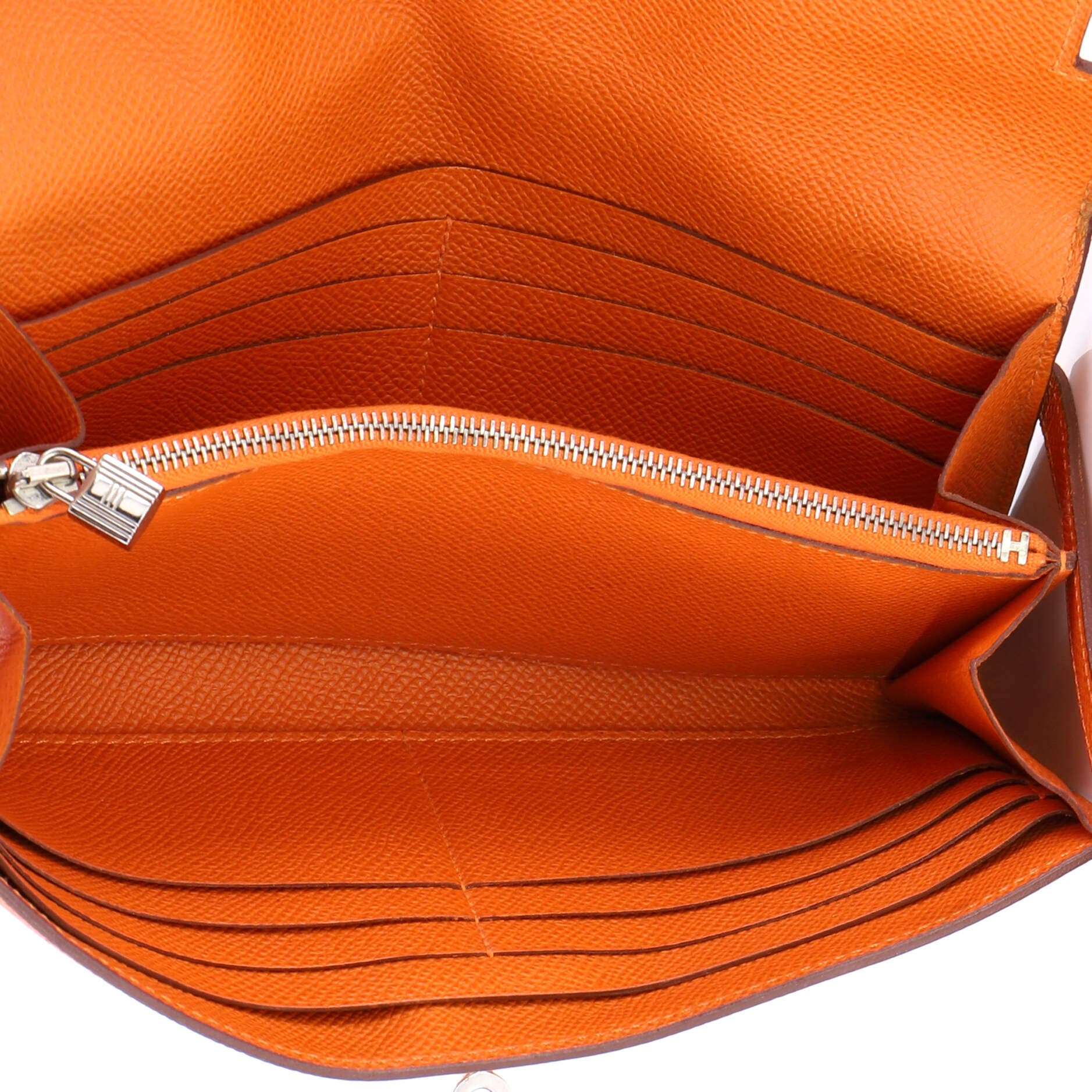 Kelly Wallet Epsom Long, Alternate, color, Orange