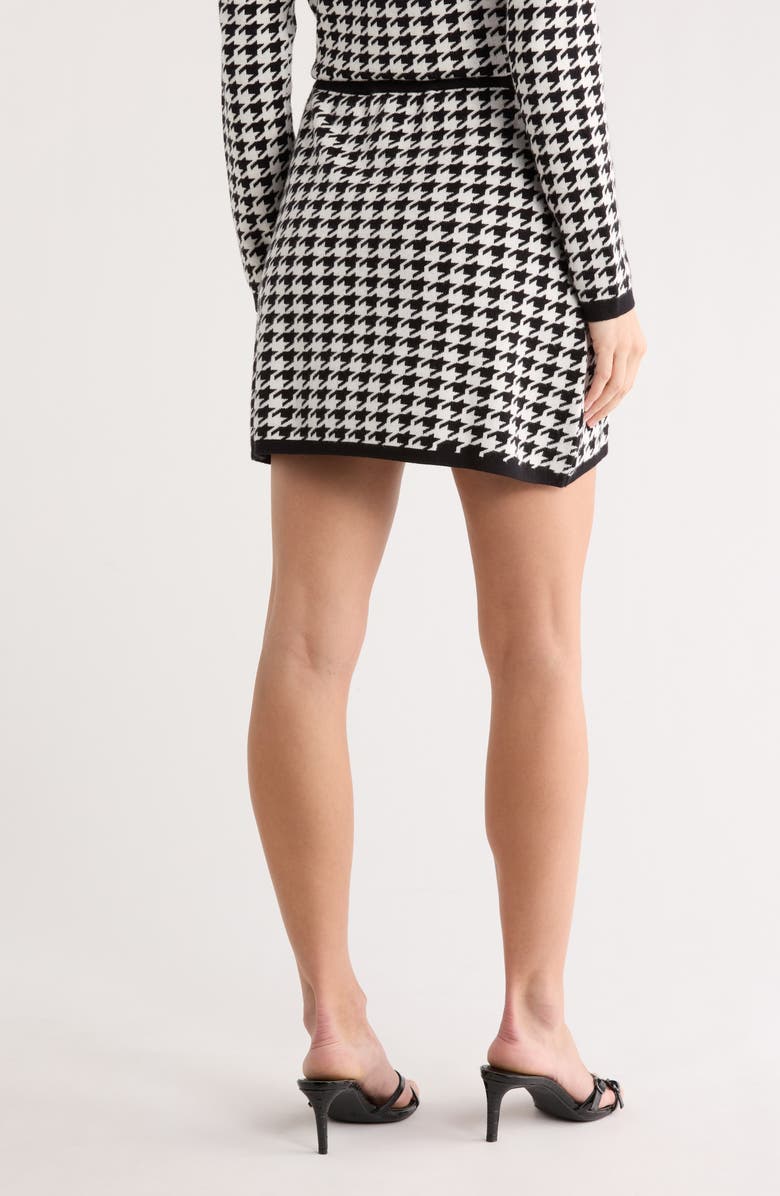 French Connection Houndstooth Miniskirt, Alternate, color, Black/ White Houndstooth