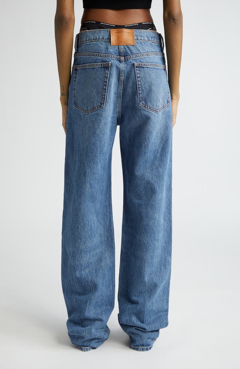 Alexander Wang Prestyled Thong Waist Relaxed Fit Jeans, Alternate, color, 