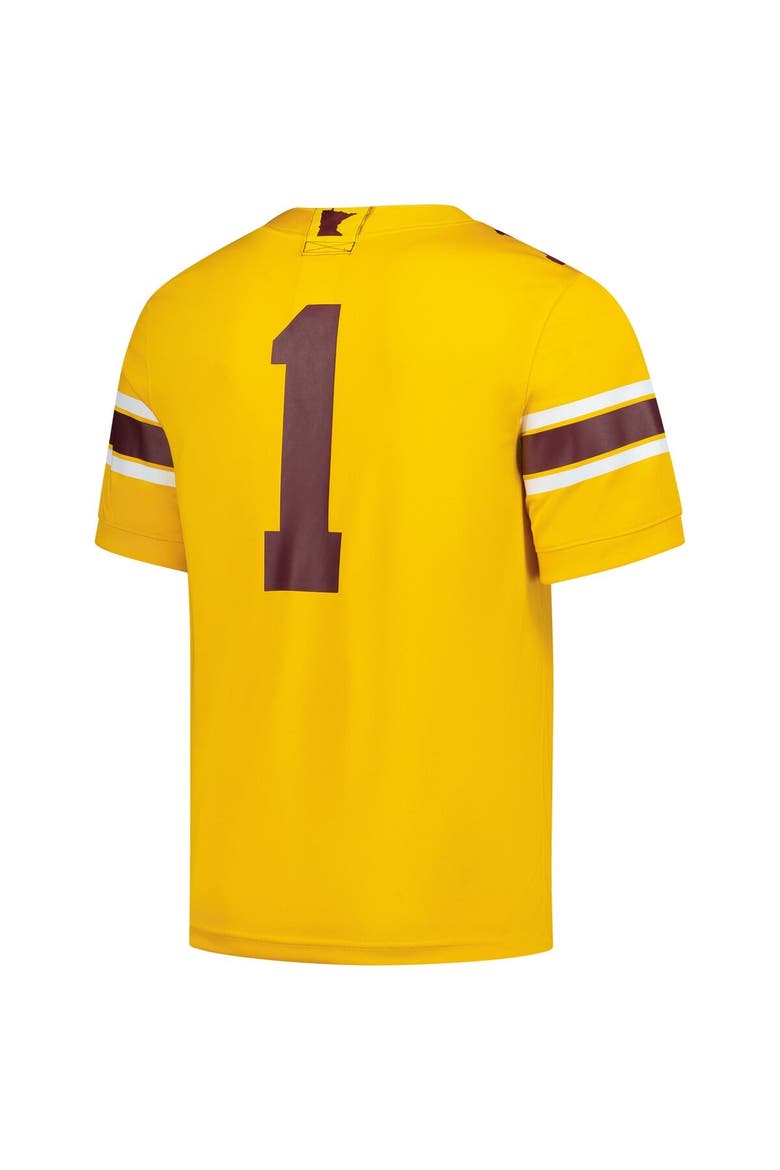 Men's Nike #1 Gold Minnesota Golden Gophers Untouchable Replica Game Jersey, Alternate, color, Gold