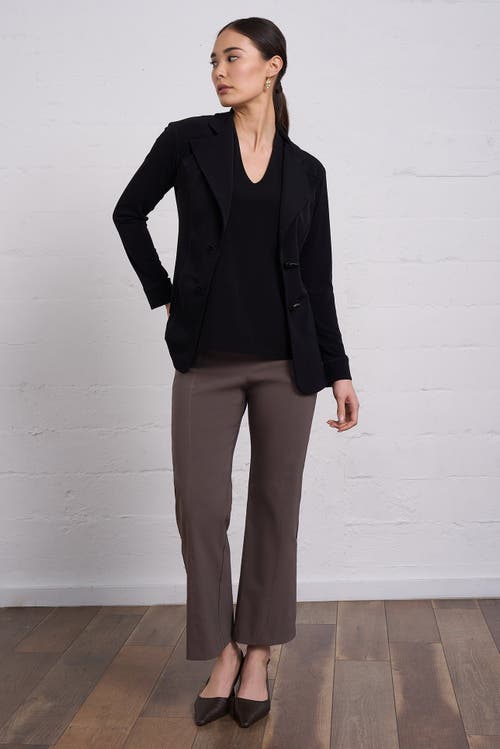 Franne Golde All-season Kick Flare Stretch Pull-on Pant In Brown