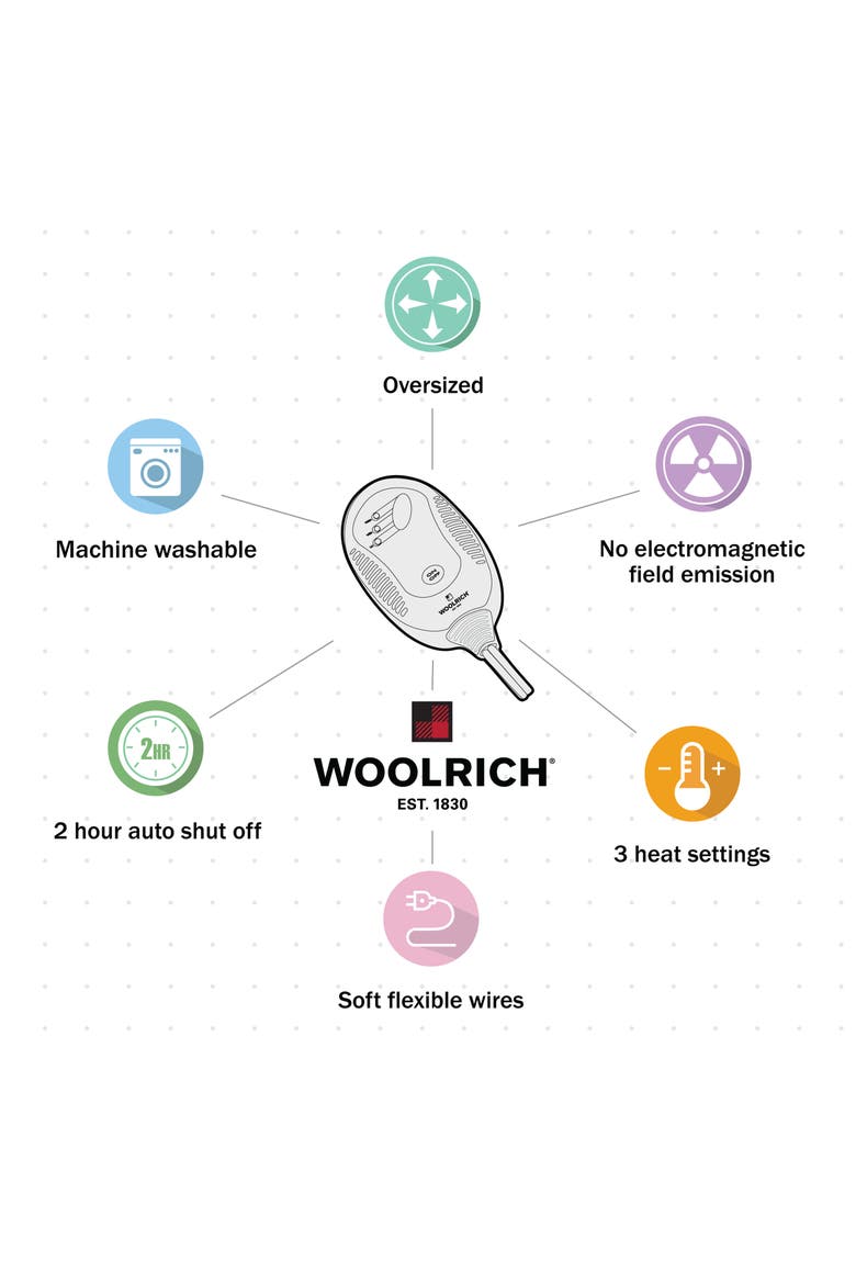 Woolrich Anderson Oversized Heated Throw - 60" x 70", Alternate, color, GREY