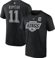 FANATICS Men's Fanatics Anze Kopitar Black Los Angeles Kings Authentic Stack Name & Number T-Shirt