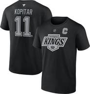 FANATICS Men's Fanatics Anze Kopitar Black Los Angeles Kings Authentic Stack Name & Number T-Shirt