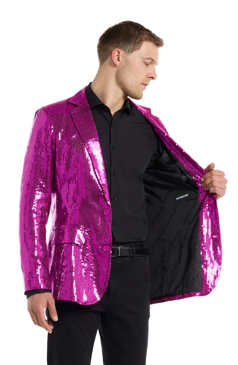OppoSuits Sequin Pink Blazer, Alternate, color,