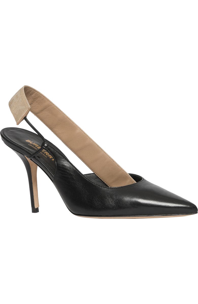 Burberry Maria Logo Slingback Pointy Toe Pump, Main, color,