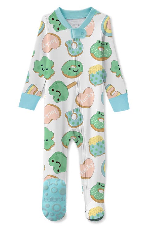 Cruz One-Piece Fitted Organic Cotton Footie Pajamas (Baby)