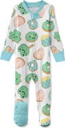 BUTTERBLU Cruz One-Piece Fitted Organic Cotton Footie Pajamas