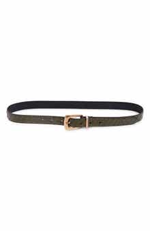 AllSaints Snake Embossed Leather Belt