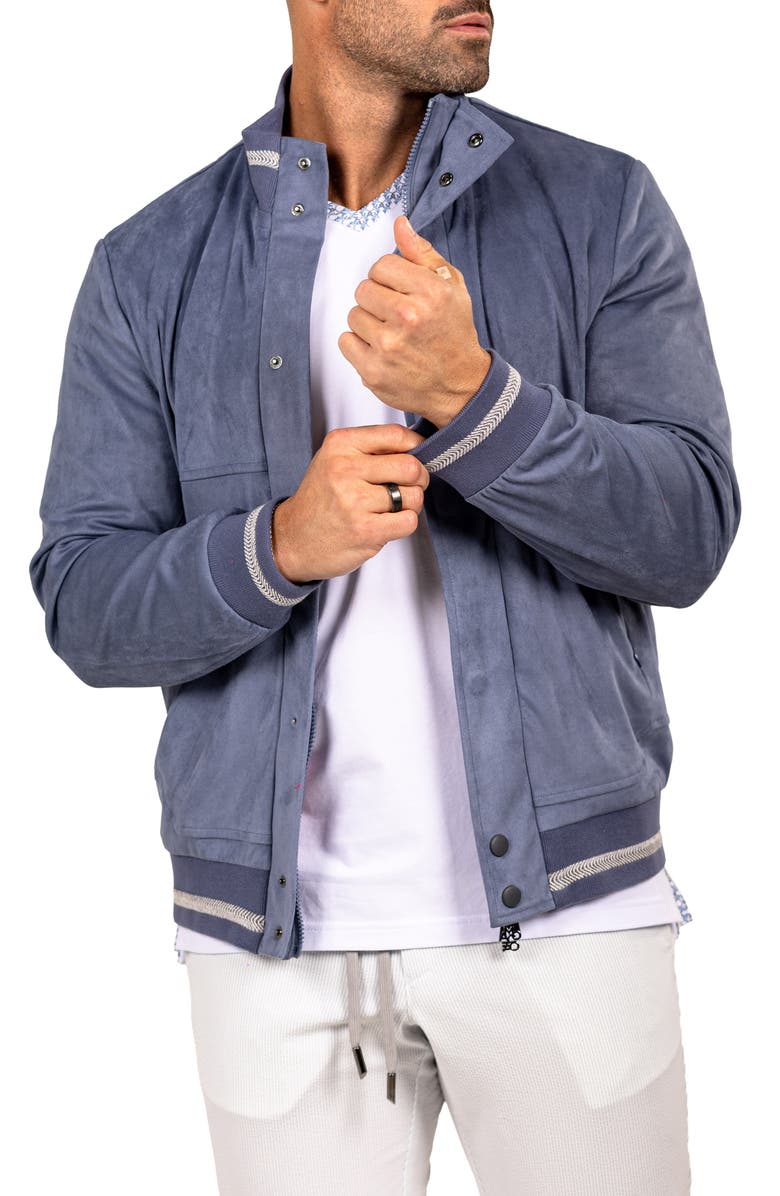 Maceoo Bomber Jacket, Alternate, color, Blue