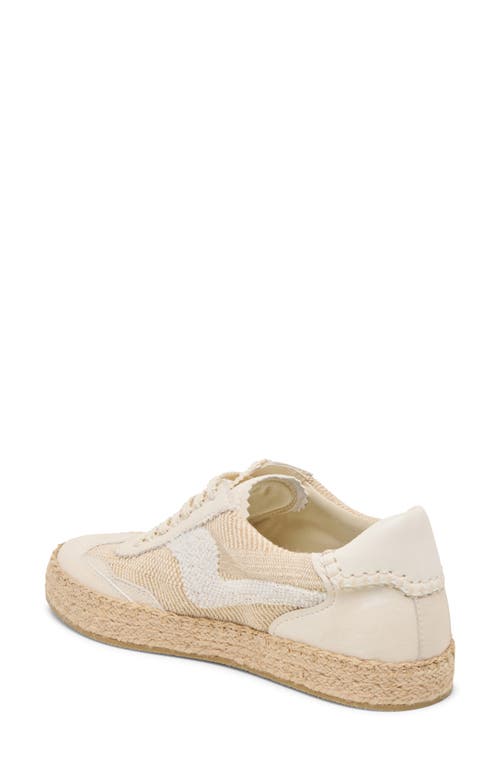 Dolce Vita Notice Beaded Mesh Sneaker In Natural Multi Burlap