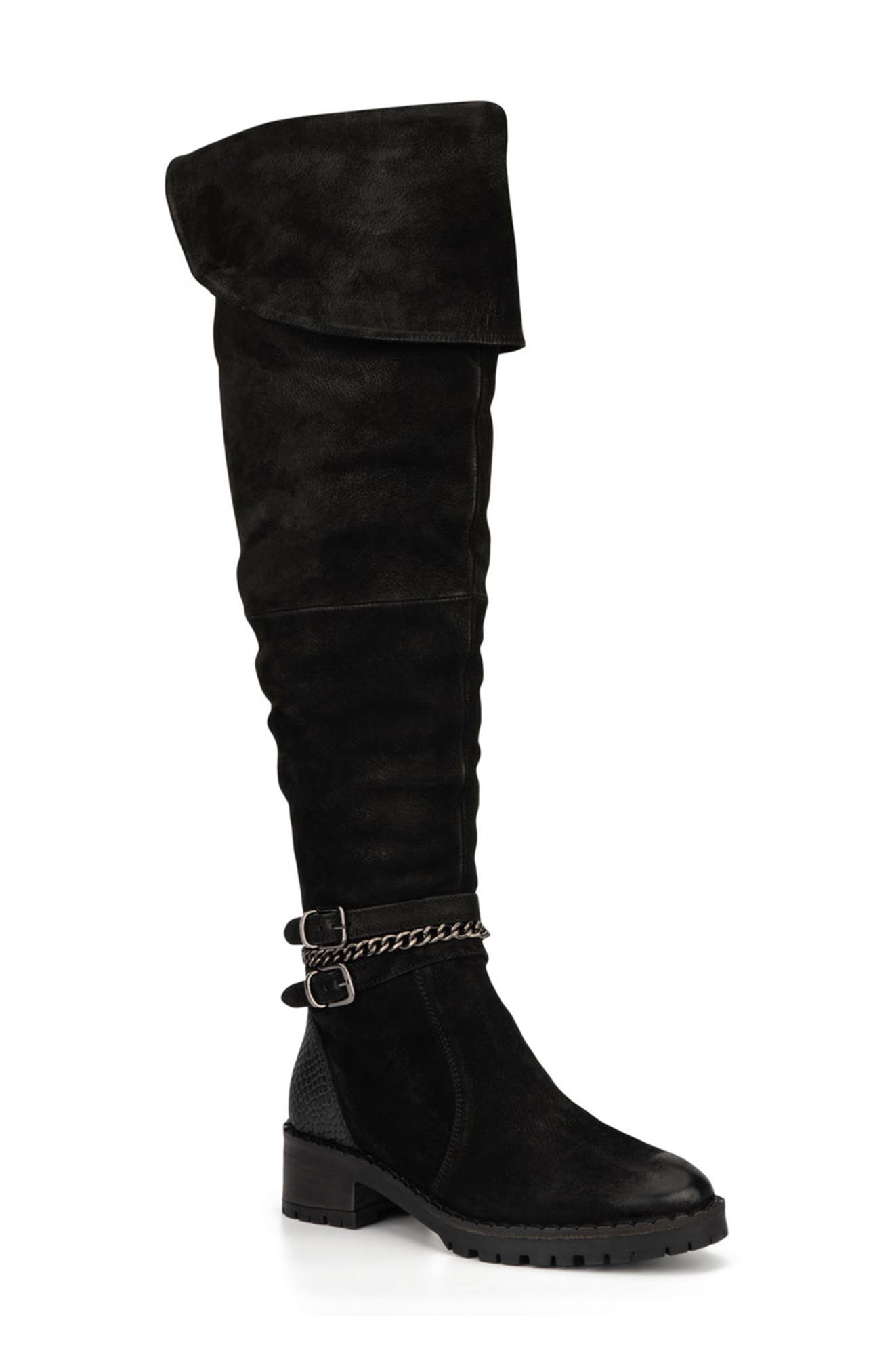VINTAGE FOUNDRY Alice Snake Embossed Over-the-Knee Boot