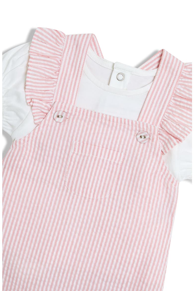 Cotton Shirt & Overalls Set, Alternate, color, PINK