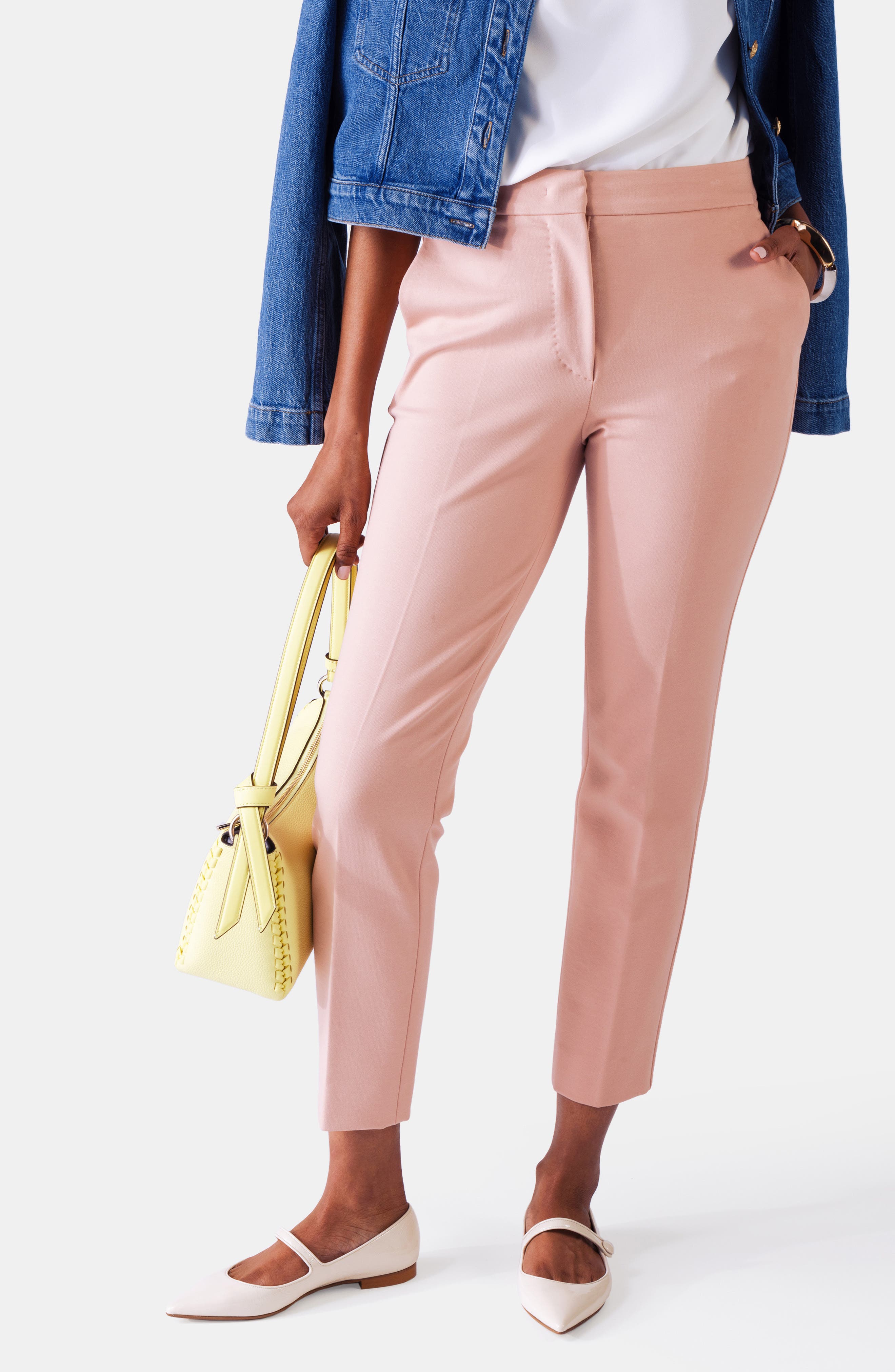 BELLS & BECKS Barbra Pointed Toe Mary Jane Flat, Alternate, color, Ivory