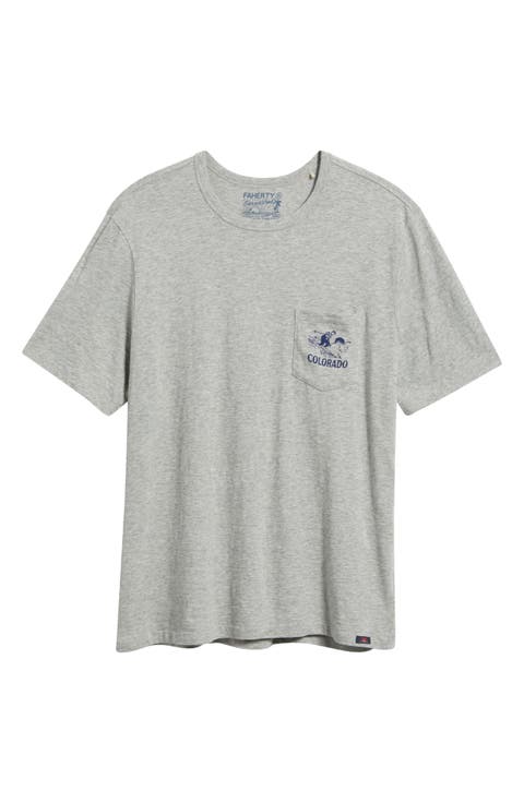 Sunwashed Colorado Graphic Pocket T-Shirt