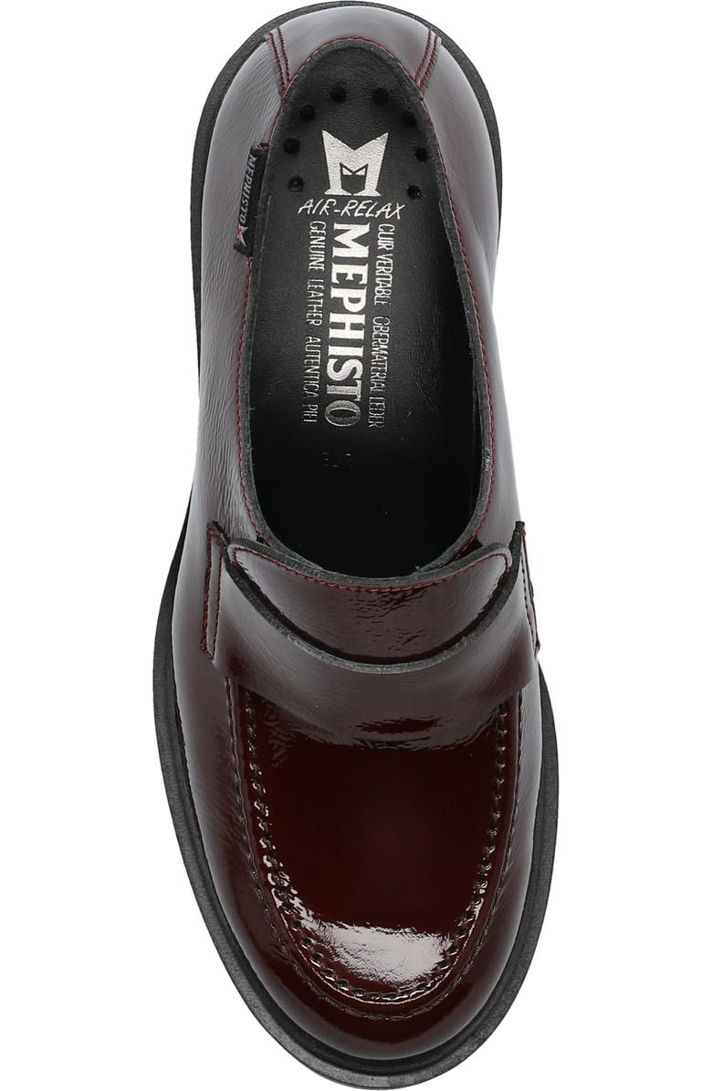 Mephisto Pamelia Patent Leather Loafer Pump, Alternate, color, Oxblood