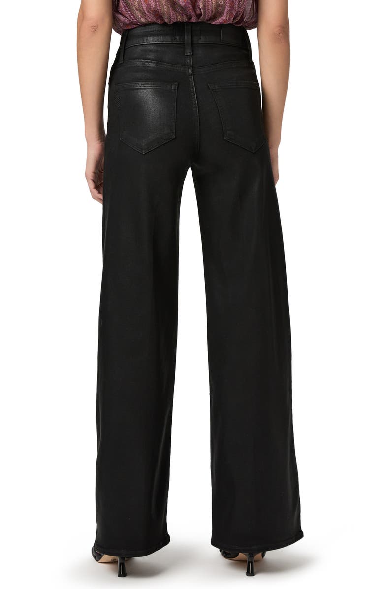 PAIGE Anessa Coated High Waist Wide Leg Jeans, Alternate, color, Black Fog Luxe Coating