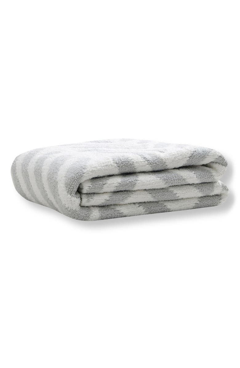 Sunday Citizen Chevron Throw Blanket, Alternate, color, Cloud Grey - Off White