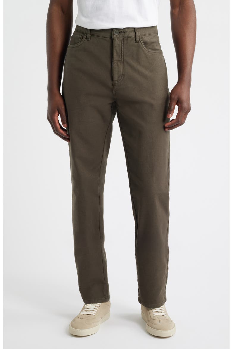 XC Flex® Stretch Straight Leg 5-Pocket Pants, Main, color, OLIVE