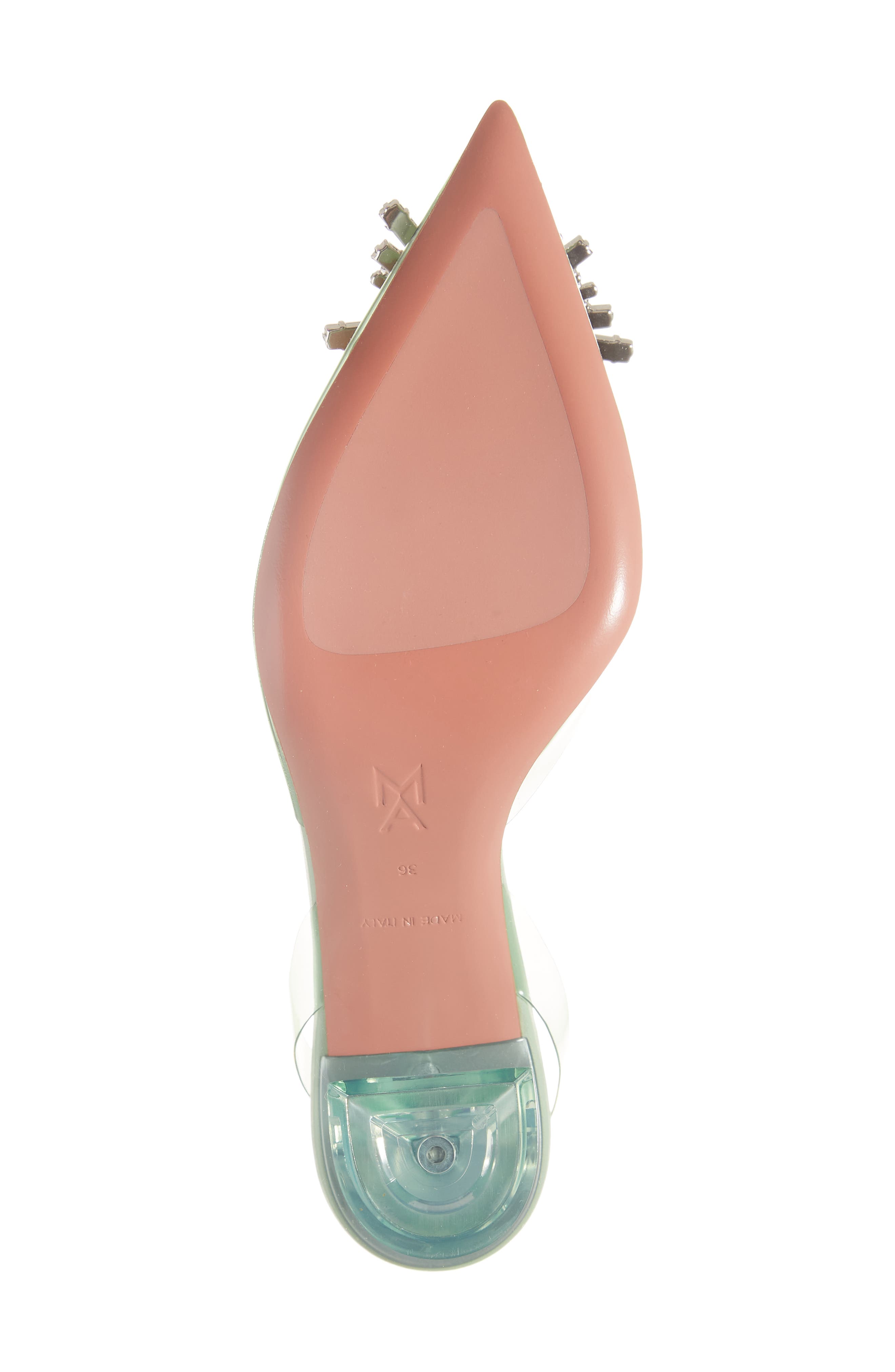 Begum Glass Pointed Toe Slingback Pump, Alternate, color, PVC MINT