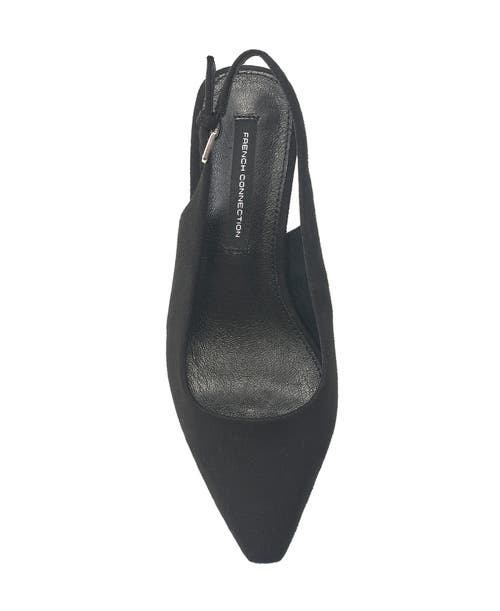 French Connection Women's Wesley Slingback Cube Block Heel In Black