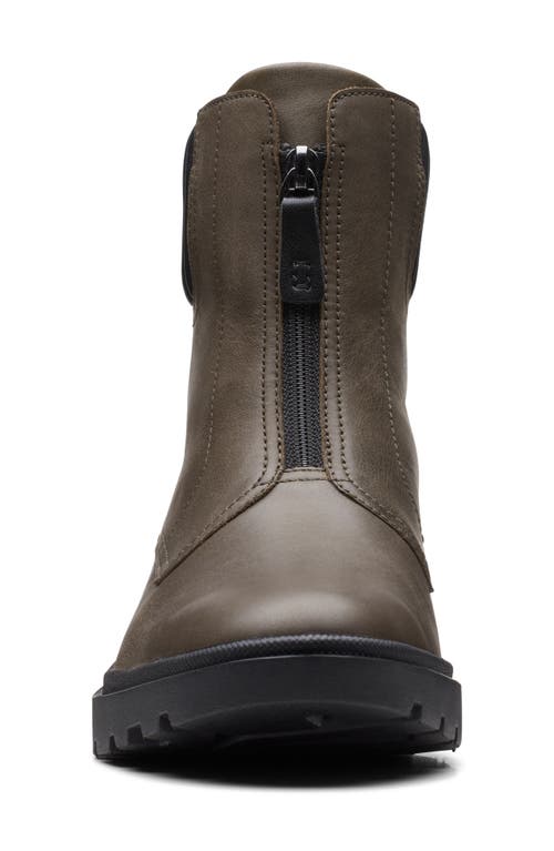 Clarks ® Calla Zip Waterproof Boot In Green