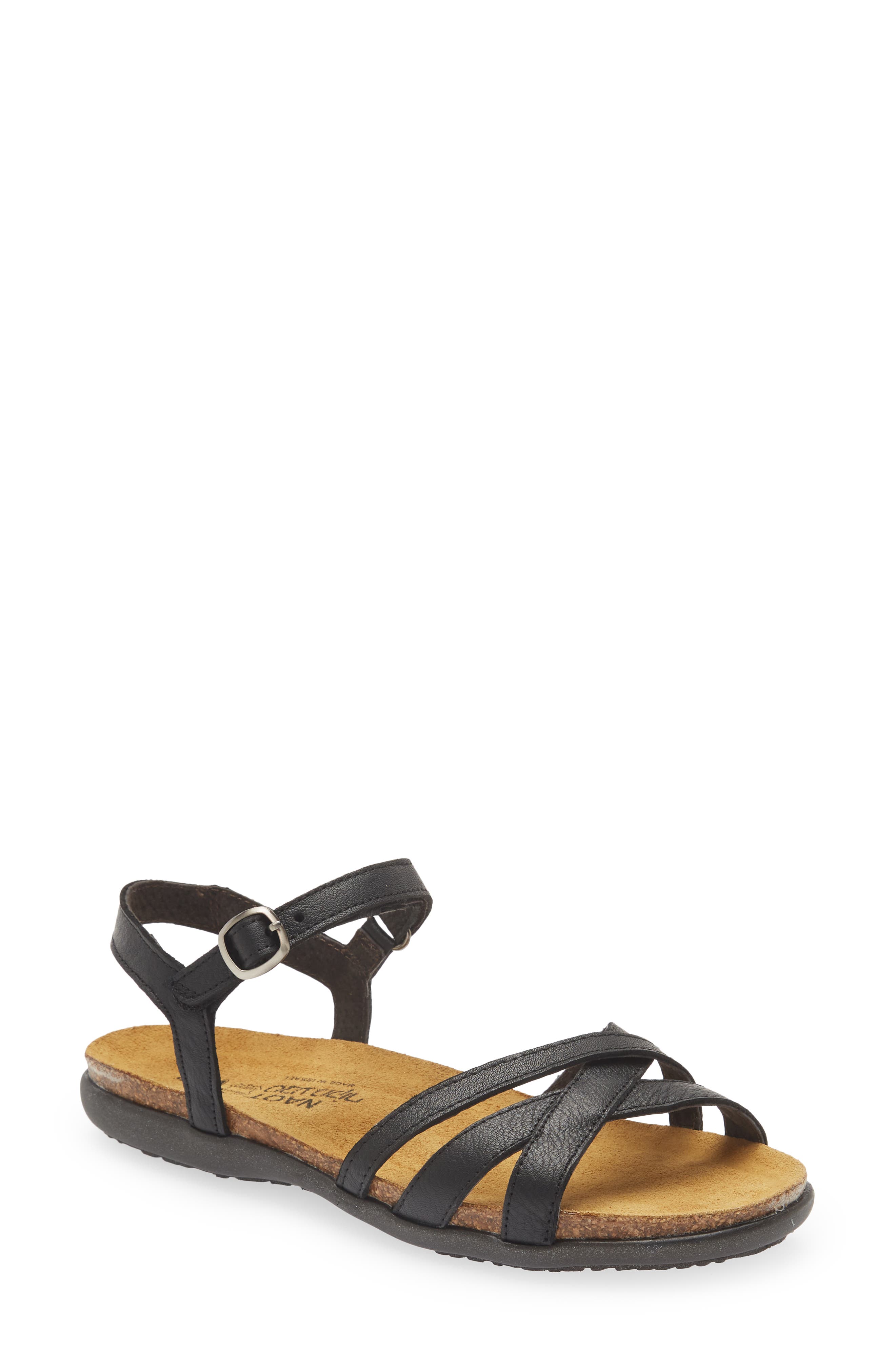 Patricia Sandal, Main, color, SOFT BLACK LEATHER