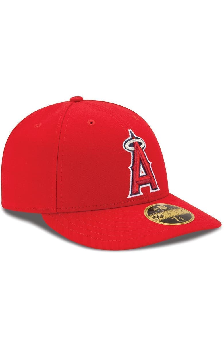 Men's New Era Red Los Angeles Angels Alt Authentic Collection On-Field Low Profile 59FIFTY Fitted Hat, Alternate, color, RED