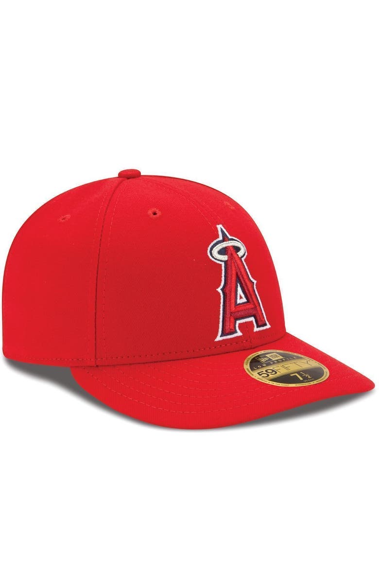 New Era Men's New Era Red Los Angeles Angels Alt Authentic Collection On-Field Low Profile 59FIFTY Fitted Hat, Alternate, color, Red